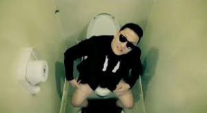 PSY on the john