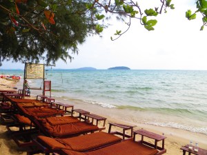View from the deck in Otres Beach