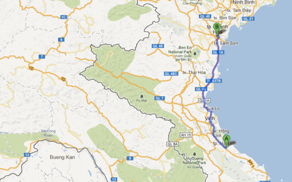 Ha Tinh to Thanh Hoa