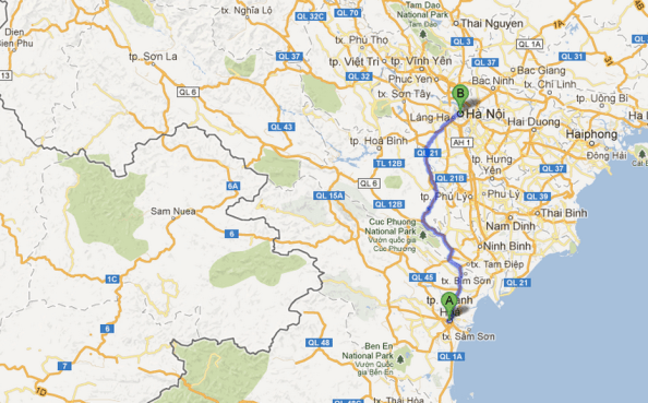 Thanh Hoa to Hanoi