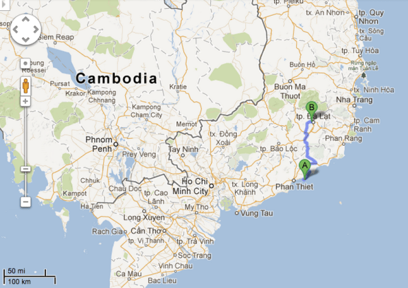 same route zoomed out