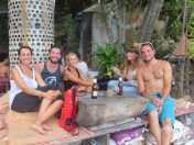 with friends at Babaloo