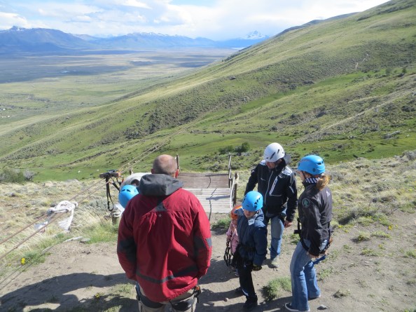 the first of 7 zipline legs