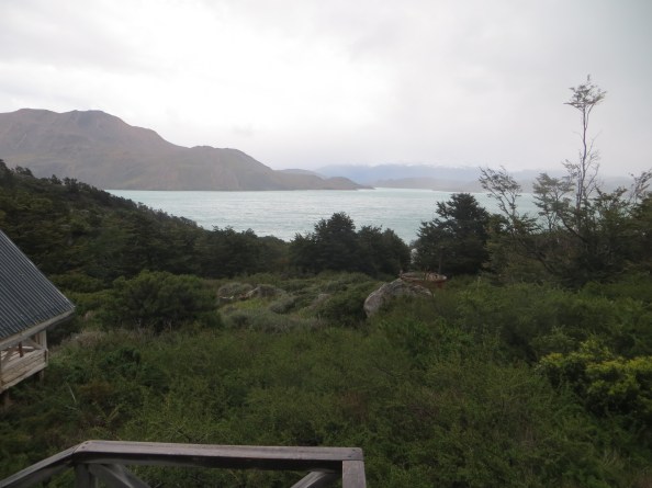 view from the cabin's balcony (yes that's a hot tub in the distance and no it wasn't hot)