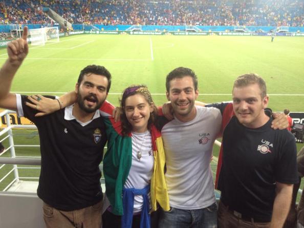 Rafa, Haley, me in my Coke-stained shirt, and Mike